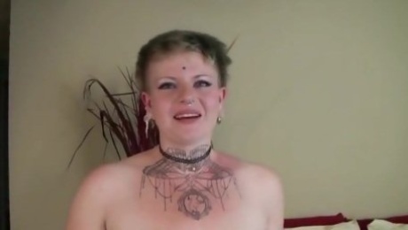 Tattooed short hair massive tits bbw fucked hard part 2