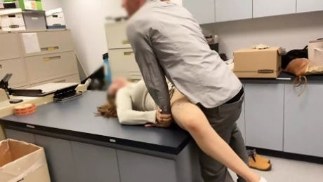 Hot secretary gets fucked in copy room