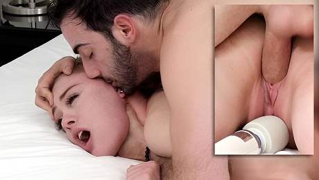 Passionate blonde Amber Moore is getting screwed by a big boner